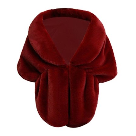 Vinter Elegant Dame Imitert Pels Kappe Brud Imitert Pels Frakk Kvinner Bryllup Sjal Aften Fest Wraps Slim Pels Skulder Kapper