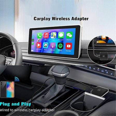 Bil Ai Box 2-i-1 Trådlös Carplay Android Auto Adapter Smart Bil Ai Box Bil Kabelansluten CarPlay till Trådlös