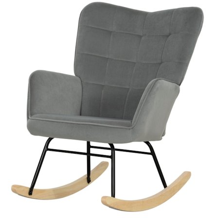 Rootz Vintage Rocking Chair - Nursery Chair - Relax Chair - Ergonomic Comfort - 98D X 71W x 101H cm