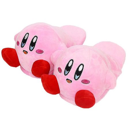 Kirby Super Star Vintertøfler Morsomme Unisex Voksne Innendørs Fyllte Plysj Sko EU35-42
