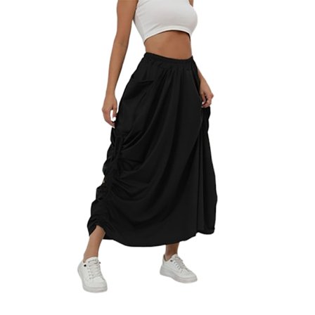 Goottilainen punk-hame naisille, korkeavyötäröinen Y2K-katumuotipitkä hame