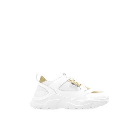 Versace Jeans Couture, Sneakers with logo Wit, Dames, Maat:37 EU,leer,Patches