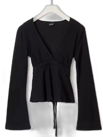 Svart tröja me knyte