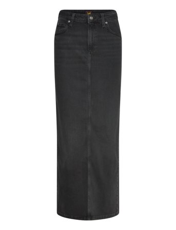 Back Slit Maxi Skirt Black Lee Jeans