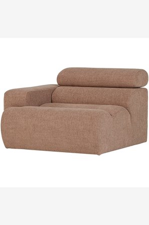 WOOOD - Novi 1-paikkainen Element-käsinoja vasemmalla - Ruskea - Sohvamoduulit - - Homeroom