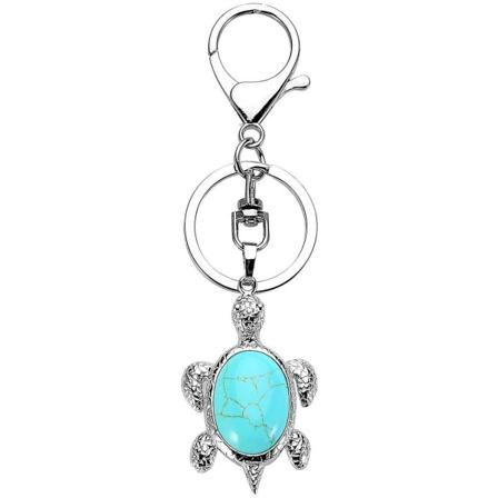 Bedårande Nyckelring I Kristall För Sköldpadda Och Tigeröga