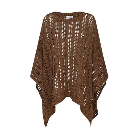 Brunello Cucinelli Capes Brun, Dame Poncho