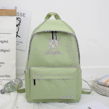 The New Small Daisy Bag Young Middle School Student Backpack Green A
