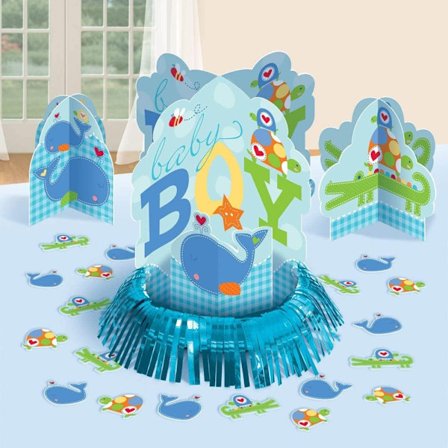 Amscan Ahoy Baby Boy Party Dekoration One Size Blau/Gelb/Grün