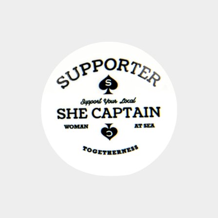 Sticker She Captain, supporter