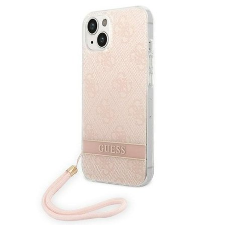Guess GUOHCP14MH4STP iPhone 14 Plus 6,7 "pink / pink hardcase 4G Print Strap
