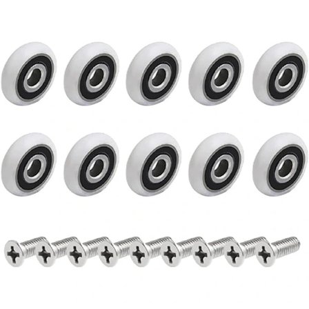 NA/10-pak erstatningsruller til brusekabiner (19 mm), A