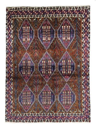 Afshar Shahre Babak Rug 150X195 Black/Dark Red Wool, Persia