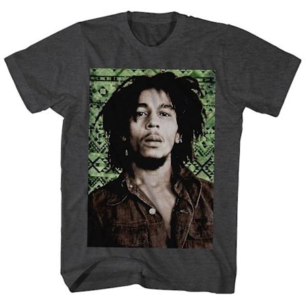 Bob Marley T-tröja Grön Aztec porträtt Bob Marley T-shirt