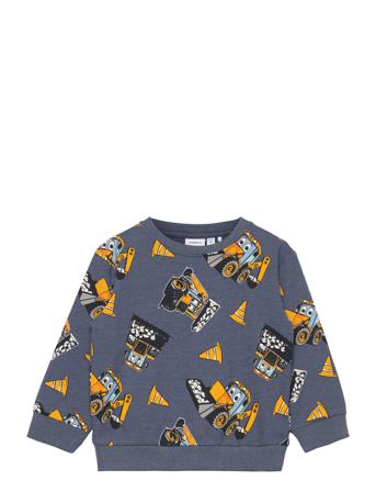Nmmjeffi Jcb Loose Sweat Unb Bfu Sweat-shirt Genser Multi/mønstret Name It