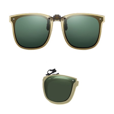 Clip-on Wayfarer aurinkolasit musta - Kiinnitetään olemassa oleviin silmälaseihin