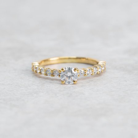 Rudbeckia, 18K Gelbgold : Diamanten - Laborgezüchtet, Karat - 0.50 kt