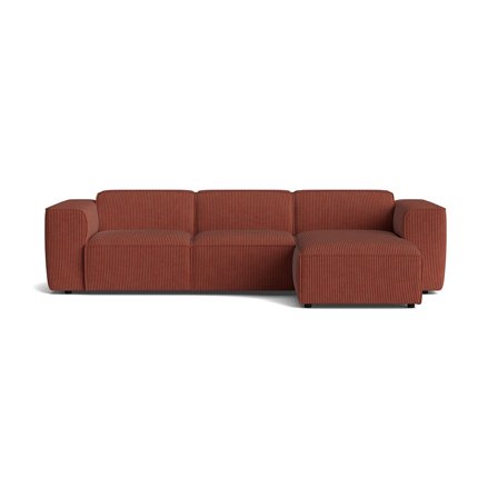 Vendbar Aura Chaiselong Sofa - Lincoln Kobber - Vendbar, Rummelig & Komfortabel - 303x165x73cm - Perfekt til afslapning og hygge i stuen