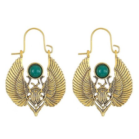 Delikate mølløreringer Smykke Tribal Dame Gull/Sølv Øreringer med hellig skarabé-sjarm for daglig bruk, stevnemøter og fester