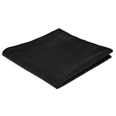 Pañuelo de bolsillo de cuadros negro para hombres - Pañuelos de bolsillo estampados