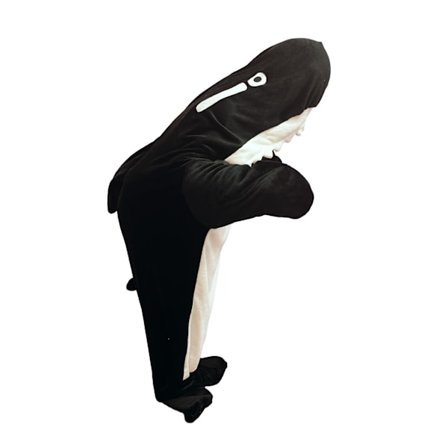 Tegneseriehaj Sovepose Dyre Onesie Flannel Haj Hjemmetøj Efterår og Vinter