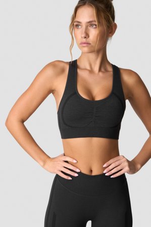 ICANIWILL - Rush Seamless Sports Bra Dark Graphite Melange - Urheiluliivit - Naiset - Treenivaatteet ICIW:ltä