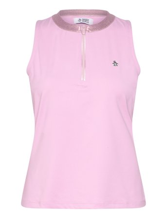 Original Penguin Golf Sl Metalic Mock - Pink - S