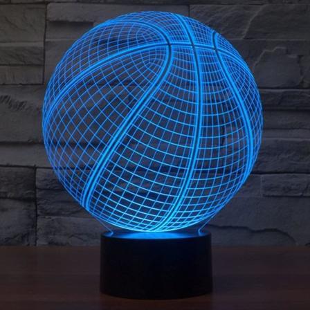 WJ 3D Basketball Ball Fjernkontroll 16 Farger Nattlys Illusjon Akryl LED Bordlampe Sengelampe Barn Soverom Skrivebord Dekor Bursdag Jul Gave