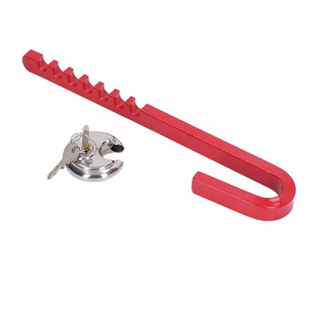 J Typ Släpvagn Hjulklämma Lås Säkerhet Stöldskydd Däcklås för Bil Lastbil Husbil