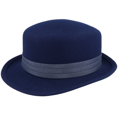 Mayser - Blu bowler Cappello - " Dorle Wool Soft Ink Bowler" @ Hatstore