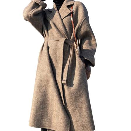 Dam Lady långärmad varm enfärgad elegant kappa för vinterstrandfest d m