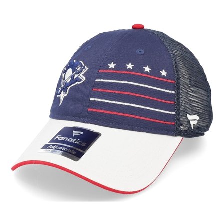 Fanatics - NHL Blå trucker Caps - Pittsburgh Penguins Waving Flag Athl Navy Trucker @ Hatstore