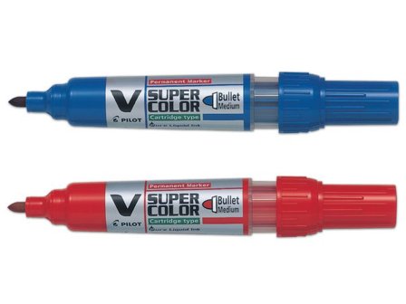 Pilot Begreen Begreen V Super Color permanent märkpenna, kulspets på 2,3 mm, röd - Lyreco - Kontorsmaterial - Pennor - Märkpennor - Rund spets