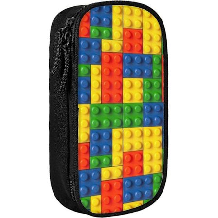 Fargerikt mursteinsmønstret stort penal, slitesterkt pennal, bærbar brevpapirveske, brevpapirorganisator28083-På lager [DB] FARGE