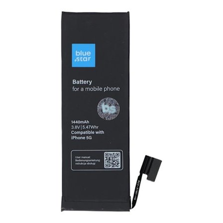 Blå stjerne iPhone 5 batteri HQ 1440 mAh
