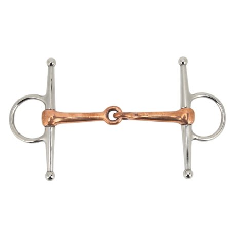 Hest Full Cheek Snaffle Rustfritt Stål Ring Snaffle Bit for Utendørs Hestetilbehør 125mm