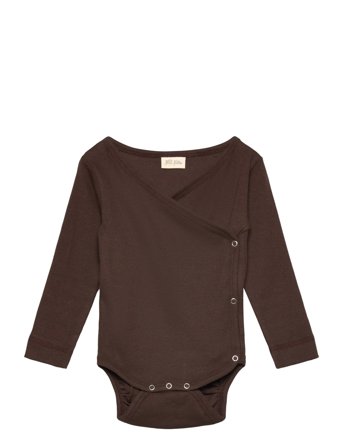 Petit Piao Ppdi Body L/S Fold Over Nb Noos Brun