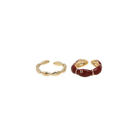 2 stk finger ring knoke ring bambus ledd finger ring