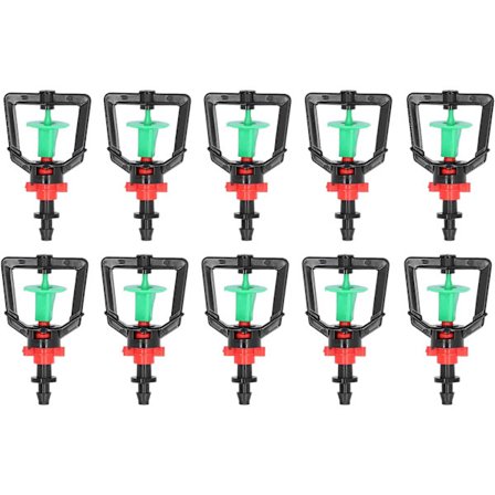 10 Sæt Rotations Type G Mikrodyse Plantevandings Sprinkler Refraktionssprøjte Dyser til Drivhus