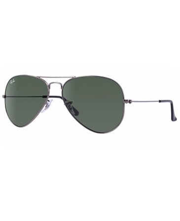 Ray-Ban Aviator Gunmetal - Green Svart