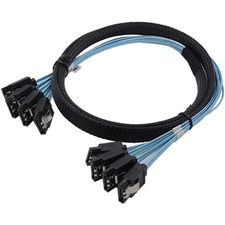 Sata-kabel Höghastighets 6Gbps 4 Portar/Set Hög för Server 0,5 Meter