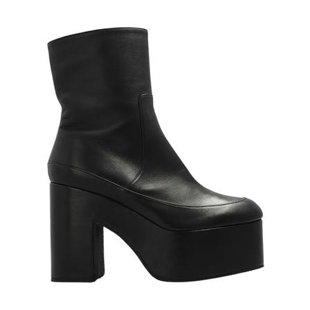 Dries Van Noten, Platform ankle boots Zwart, Dames, Maat:37 EU,leer