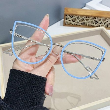 Anti-Blue Vaaleat Lasit Pyöreät Silmälasit SKY BLUE SKY BLUE