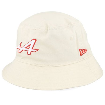 New Era - Motor Beige bucket Hatt - Alpine F1 25 Seasonal Pop Tapered Stone Bucket @ Hatstore