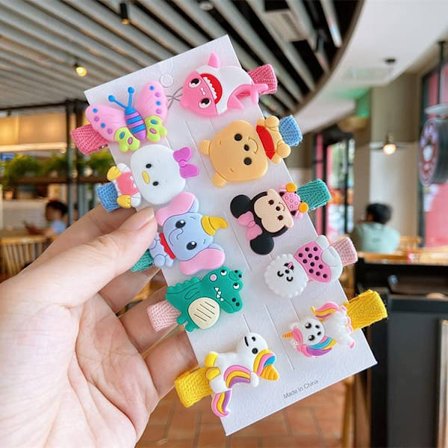 10 stk. hårklemmer til piger, søde babyhårklemmer, børnehårklemmer,