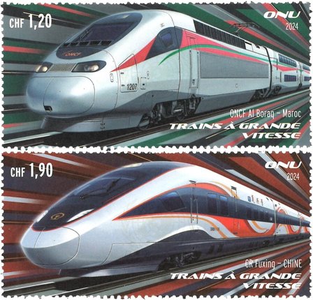 FN Geneve - Højhastighedstog - Postfrisk sæt 2v