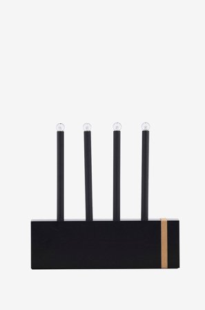 Venture Home - Lysestage Fjällberget - Sort - Adventslysestager - Fra Homeroom