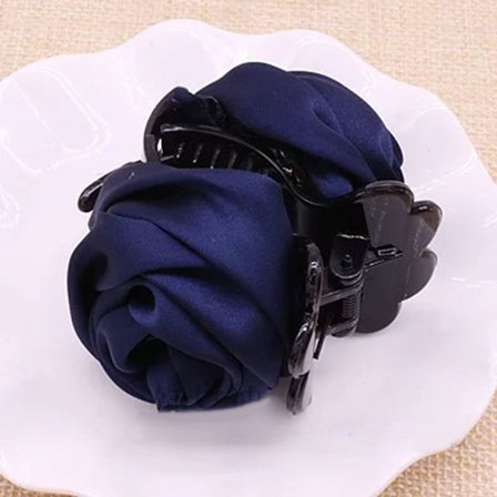 Hårklämmor Rose Blommig MARINBLÅ