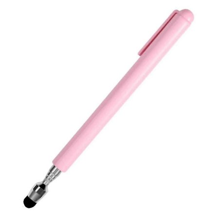 Universal Teleskopisk Stylus Penna för Pekskärmar, Infällbar Pekpinne & Stylus med Speciell Flockspets (Rosa)