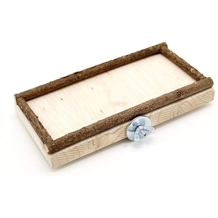 Super Seat Board 20x10cm med naturligt træ til undulat- platfor